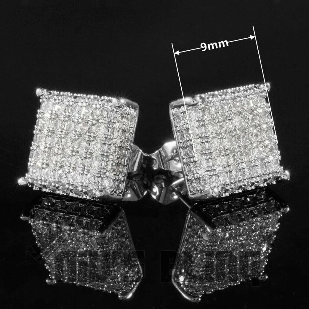 New Sim. Diamond 925 Silver Studs - Picture 3 of 3